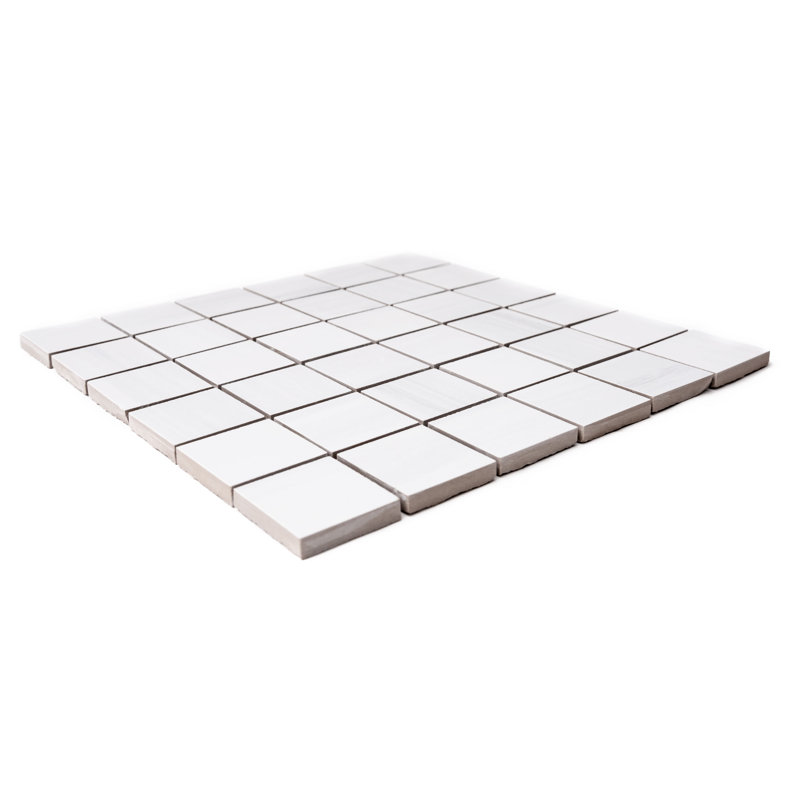 Soho 2" x 2" Porcelain Marble Look Mosaic Wall & Floor Tile, Blanco