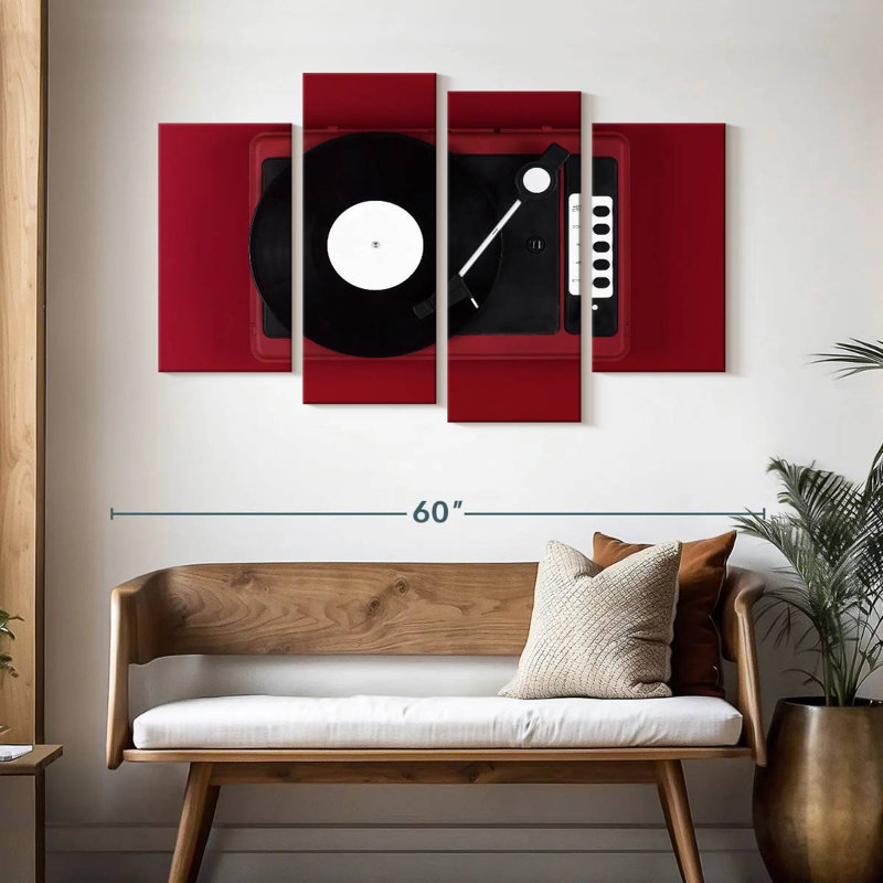 Abarca Red Turntable, 32'' H x 52'' W