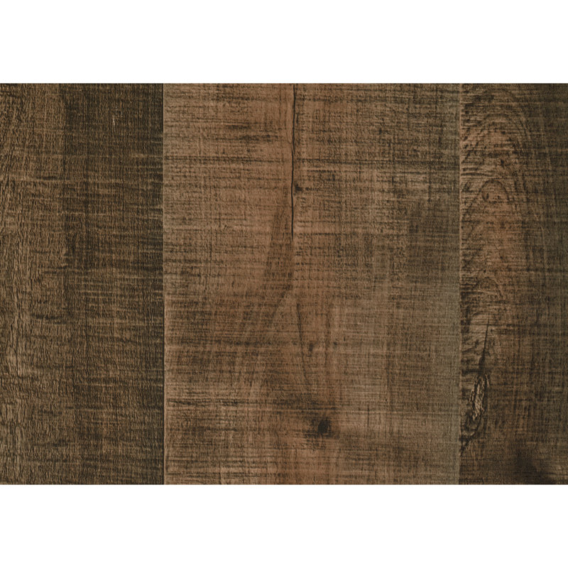 Table de chambre à coucher à 2 tiroirs rustique, table de chevet en faux bois avec placage bicolore