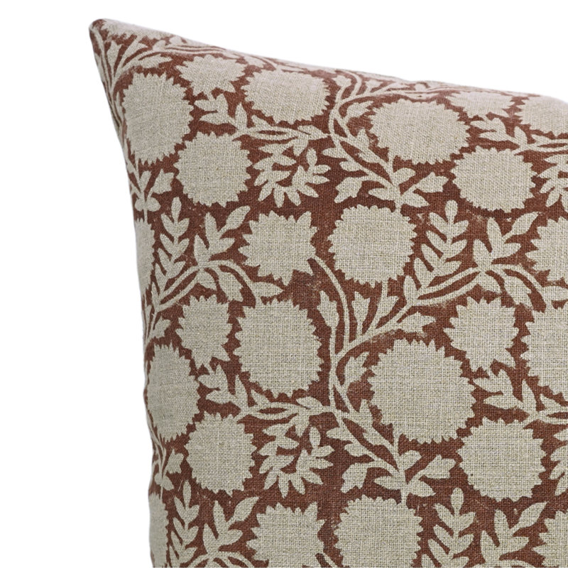 Housse de coussin en coton Floral, H 16 po x l 16 po