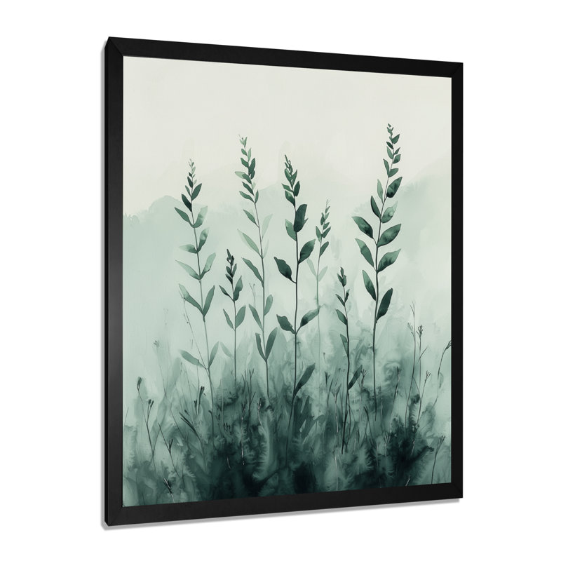 Mulkey - Art mural sur toile florale, H 32 po x l 24 po, Picture Framed, Noir