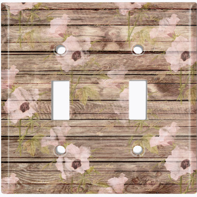 Patterned 2 - Gang Toggle Light Switch Standard Wall Plate
