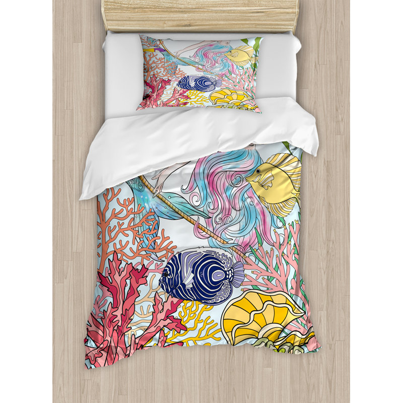 Ensemble de housse de couette sirène, Simple
