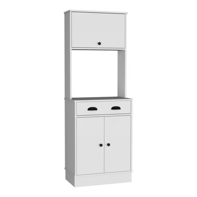 White Kitchen Pantry With 2 Cabinets - Keep Your In And Style Functional 2 Store Kitchenware Efficiently