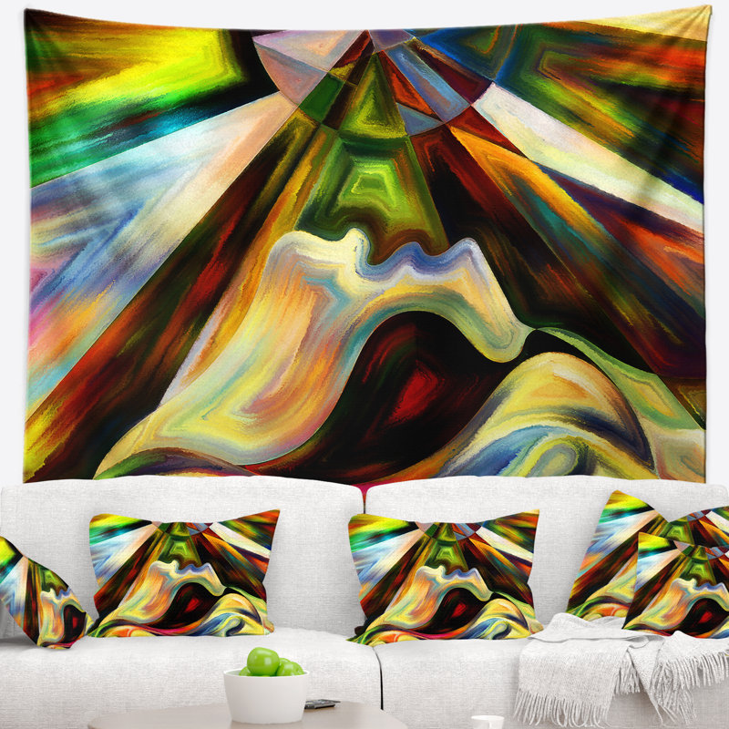 Origine abstraite de la tapisserie d'imagination, H 68 po x l 80 po