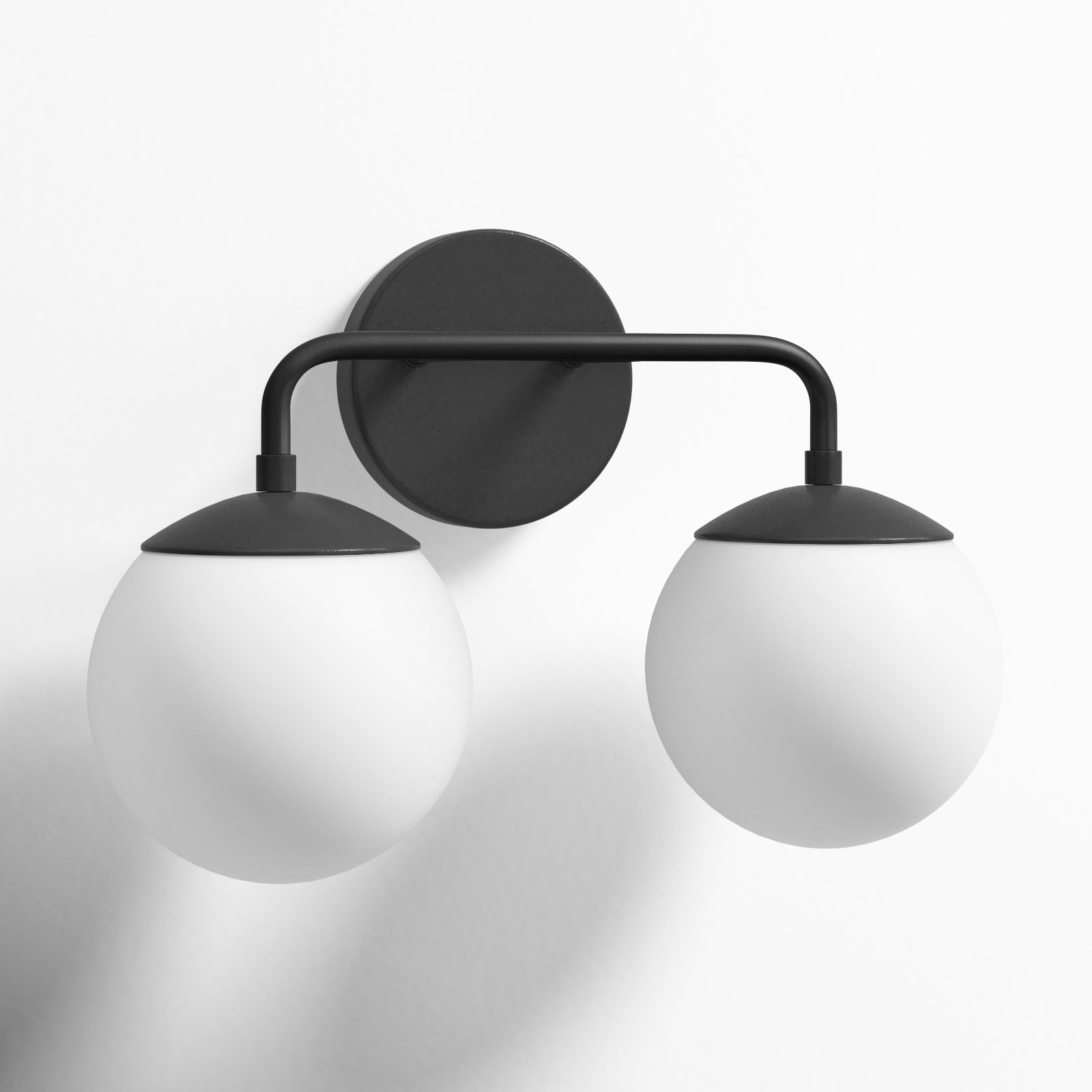 Kobie 2 Light Dimmable Vanity Light, Black