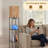 63.8" Column Floor Lamps With Rattan Shade And Remote Control