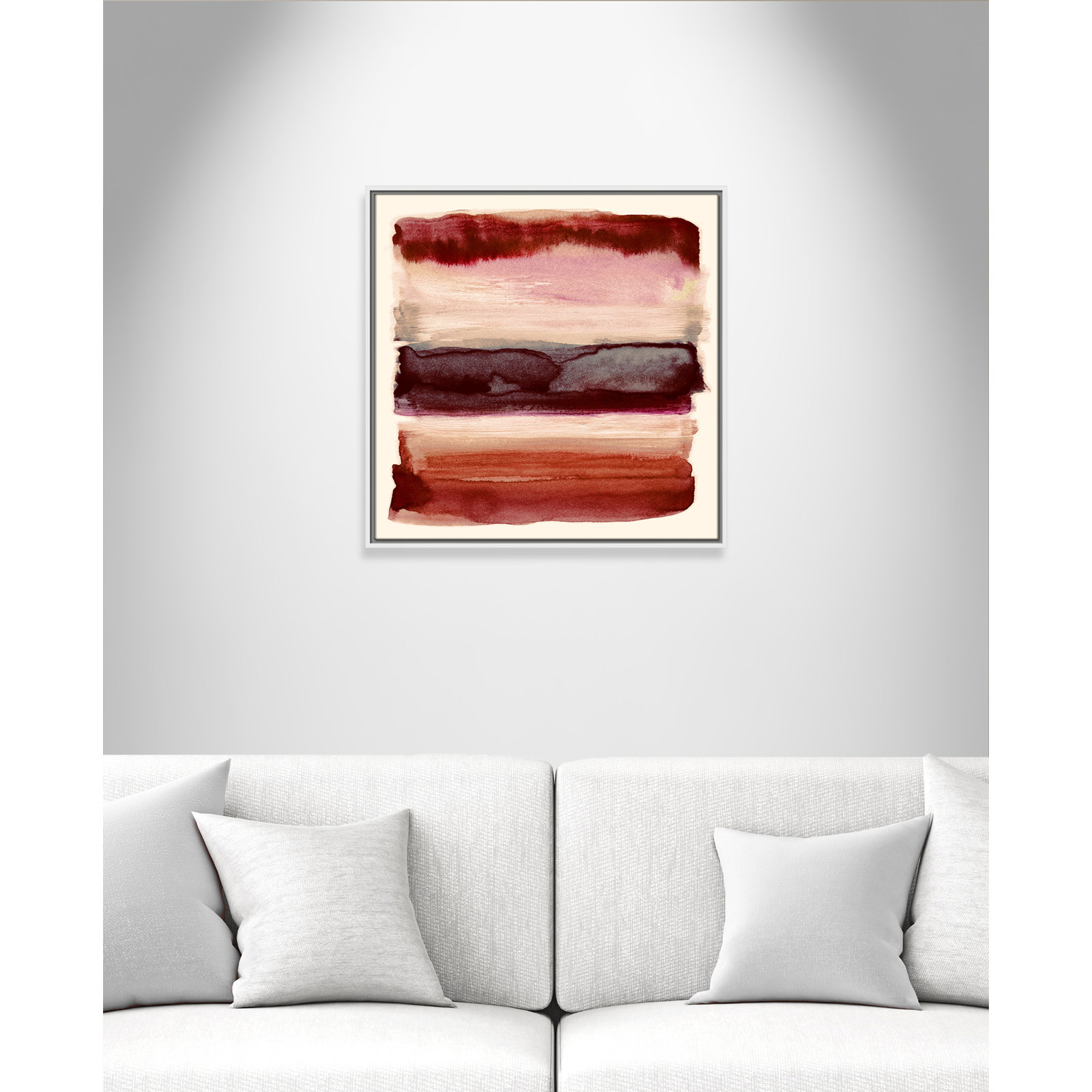 Burgundy Sky II Print by Nan, 25.5" H x 25.5" W, White