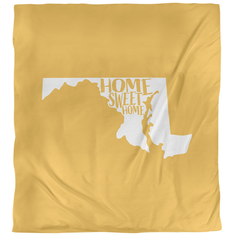 Housse de couette simple pour la maison Maryland, Microfibre, Housse de couette pour très grand lit, Jaune