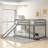 Twin Over Twin Bunk Bed With Convertible Slide And Ladder-89172263