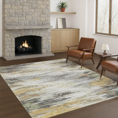 Tapis abstrait intérieur / extérieur lavable à la machine Chantille ACN2766