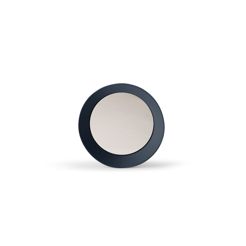 Metal Flat Mirror, 11 cm H x 60 cm W, Grey Blue