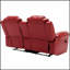 Causeuse de cinéma maison inclinable manuelle avec rangement escamotable, porte-gobelets et bande lumineuse à DEL pour le salon