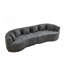 Canapé modulaire courbé, canapé surdimensionné sans os moderne de 111,5 pouces avec 6 coussins, canapé en mousse à mémoire de forme à quatre places en chenille de luxe, assise profonde, gris-1360860228