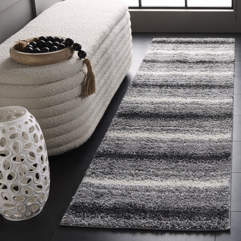 Tapis à rayures Merceer, Tapis de couloir 2 pi 2 po x 8 pi
