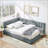 Comfortable Upholstered Sofa Bed Frame with Stylish Backrest and Armrests for Versatile Use-1221098772