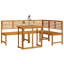 Ensemble de banc de jardin vidaXL 3 pièces en bois d'acacia massif brun