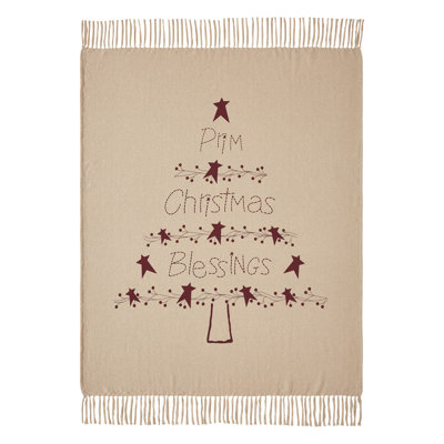 Gable Primitive Twill Weave Throw Blanket