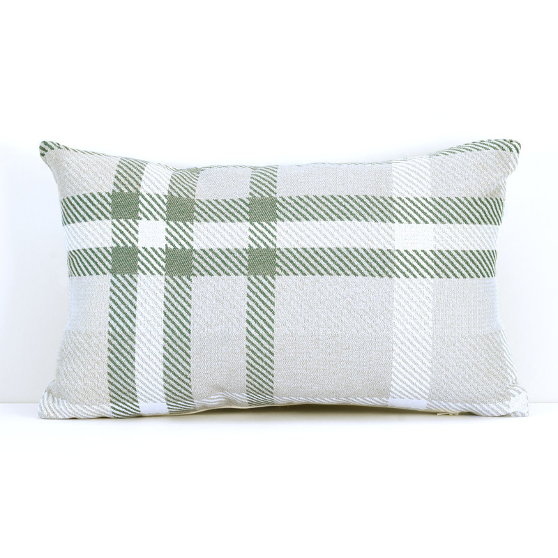 Coussin lombaire intérieur / extérieur Pacifica, Tartan jade