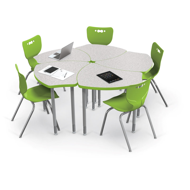 Chaise de bureau 5 étudiants, 18 po, Vert, Nébuleuse