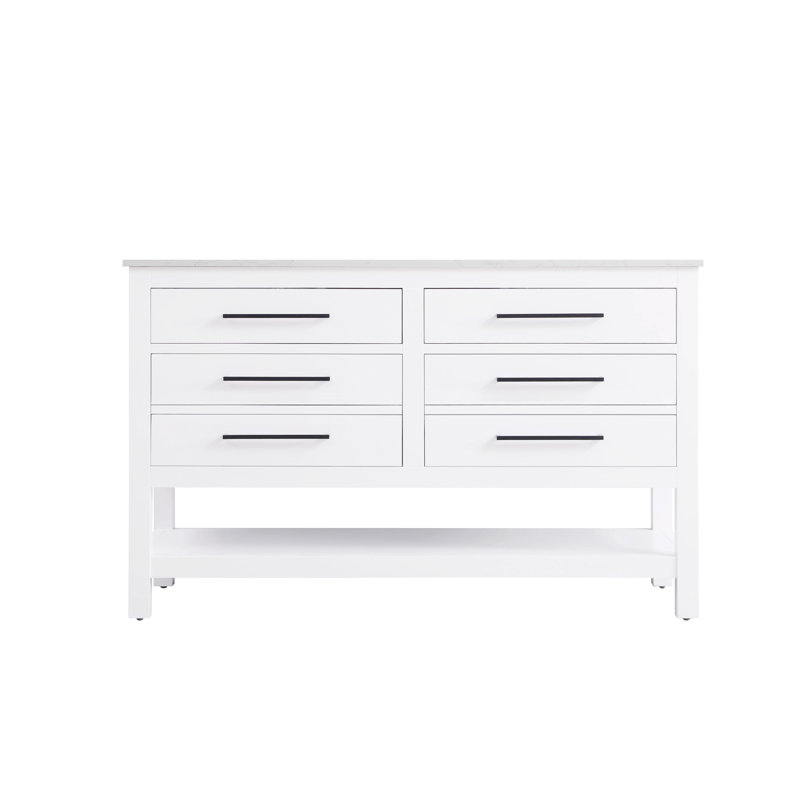 Meuble-lavabo simple 54 po_Moderne_VF60554, Blanc, 54"
