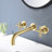 Double Cross Handles Wall Mounted Bathroom Faucet-113953264