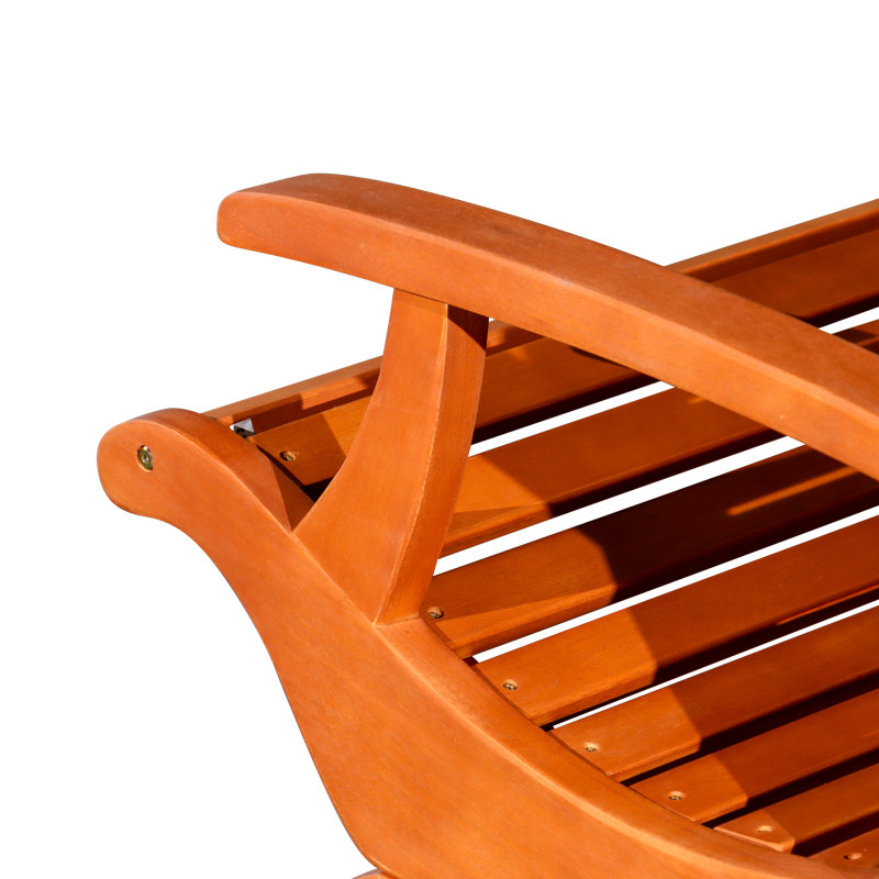 Lankheit Outdoor Lounge Chair, Natural Oil