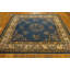Blue Color Square Shape Antique Floral Medallion Hand Knotted Chinese Peking Rug