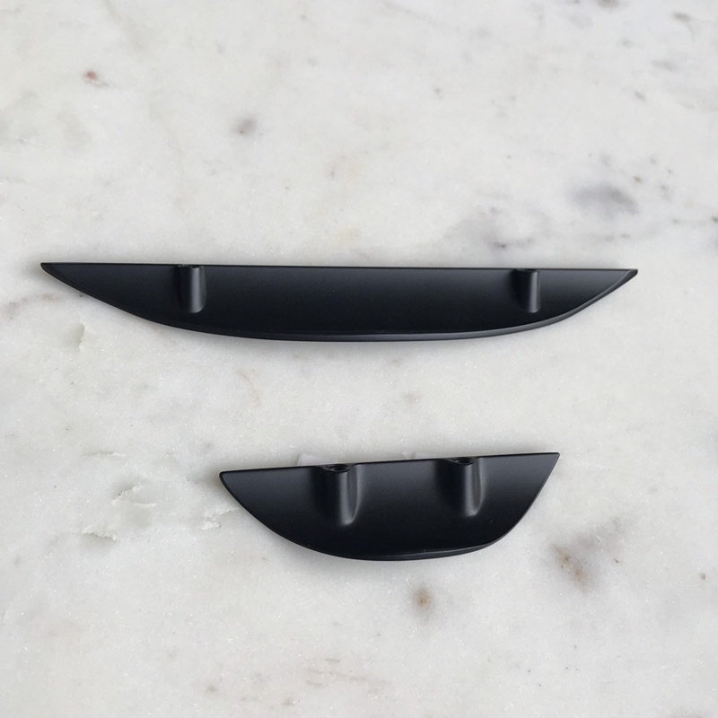 Matte Black Large Luna Drawer Pull, 1 1/4"