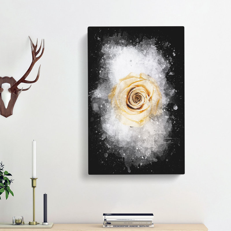 Pale Yellow Rose - Wrapped Canvas, 76cm H x 50cm W x 3cm D