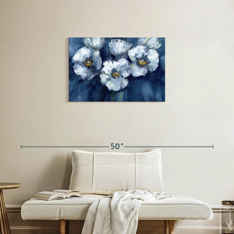Harnek fleurissant des coquelicots dans un vase, H 20 po x l 30 po