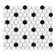 Madison 1" Hex Matte Cool White with Black Dot 10-1/4" x 11-7/8" Porcelain Mosaic Tile