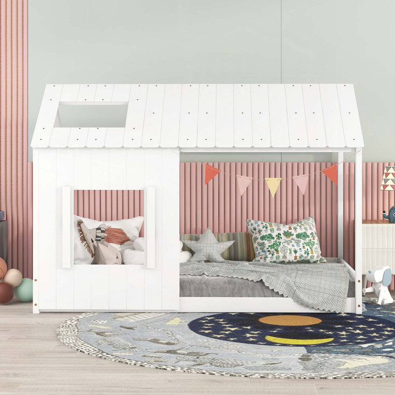 Areej Canopy Bed, Twin, White