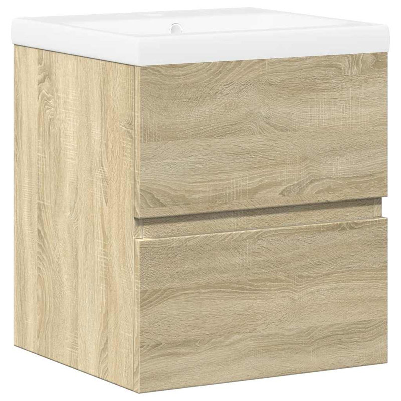 Rowanne Single Bathroom Vanity with Ceramic Basin, Sonoma Oak
