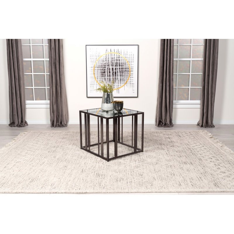 Phillps End Table, Black Nickel