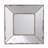 Glimmer Vintage Square Accent Mirror With Speckled Silver Finish