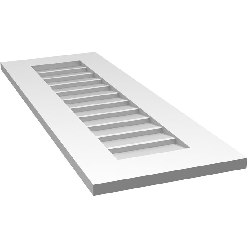 Vent à pignon rectangulaire en uréthane non-fonctionnel, H 38 po x l 14 po x P 1 po