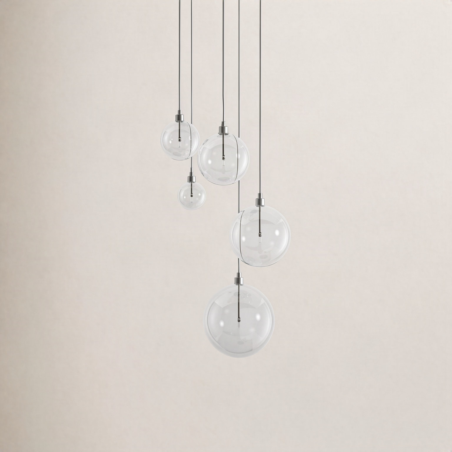 Jensi 5-Light Chandelier, Brushed Nickel