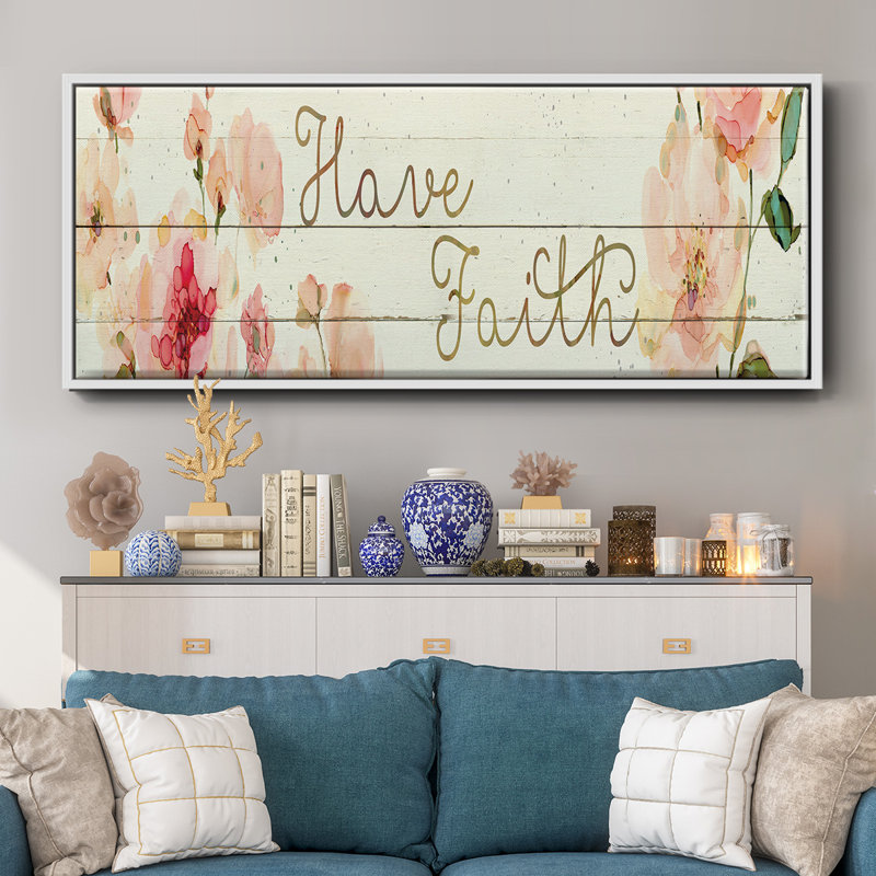 Have Faith- Framed Canvas, 24" H x 60" W