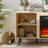 Midcentury Modern TV Stand with 23-Inch Fireplace-1896515907