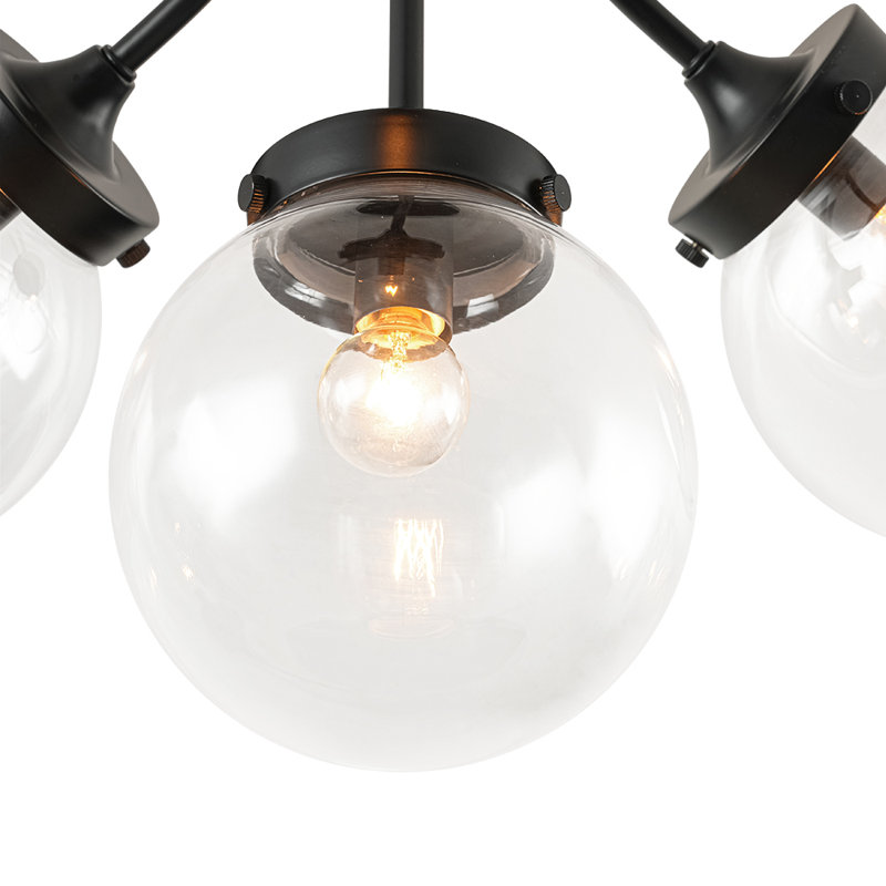 Plafonnier semi-encastré 4 lumières , Noir