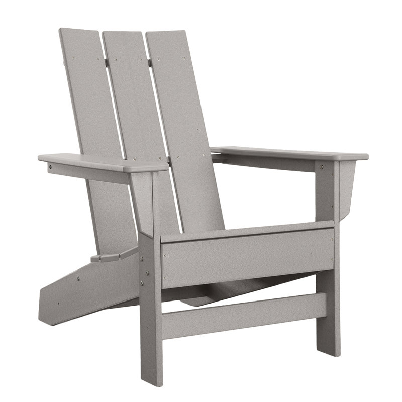 Chaise Adirondack en PEHD toutes saisons Ratcliff, Gris clair