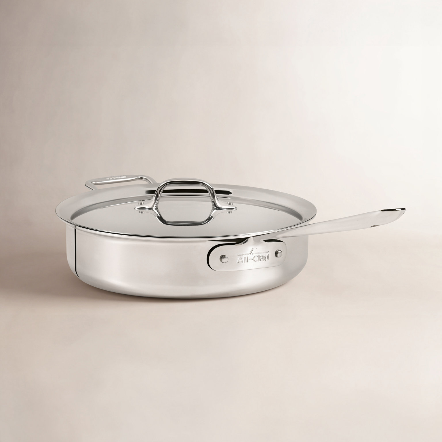 D3™ Stainless Steel Sauté Pan with Lid, 4 Qt.