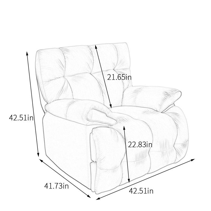 Tahiri Upholstered Swivel Recliner, Gray/Green