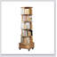 Bibliothèque rotative à 6 niveaux avec tablettes pivotantes à 360 ° avec roulettes et tiroir pour petits espaces-130603107-130603109