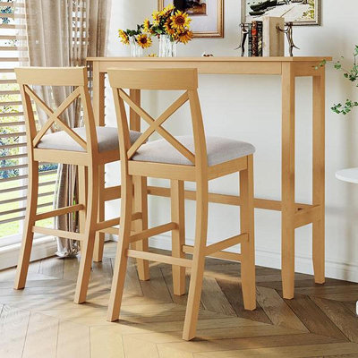 Ensemble de coin-repas en bois de 48 po Farmhouse