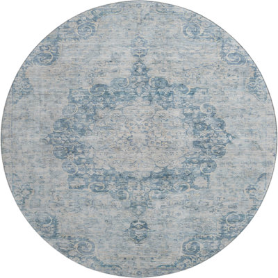 Premium Machine Washable Larock AMF1238 Global Rug
