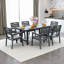 7-Piece HDPE Dining Set — Six Seats, Zero Maintenance & Umbrella-Ready for Your Crowded Retreat-1286929395