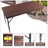4Ft Rattan Folding Table For Indoor&Outdoor, Portable Foldable Table Rattan Plaited-1882749968