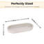 Plateau de salle de bain ovale beige-121430767